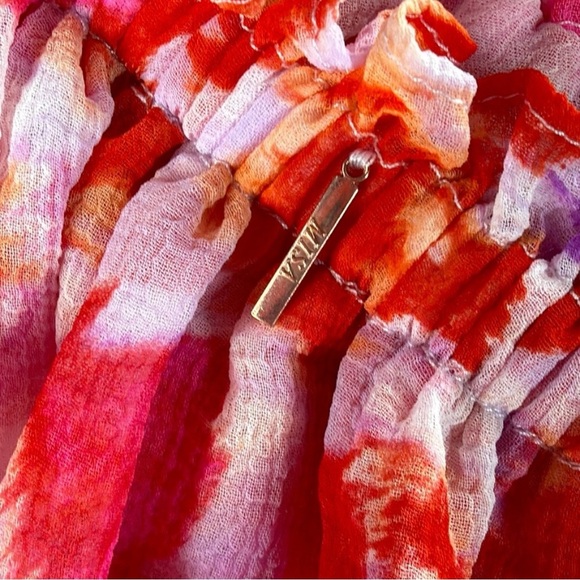 Misa Los Angeles Women's Rumi Midi Floral Dress High-Low In Maldive Marble Sz XS - Picture 9 of 13